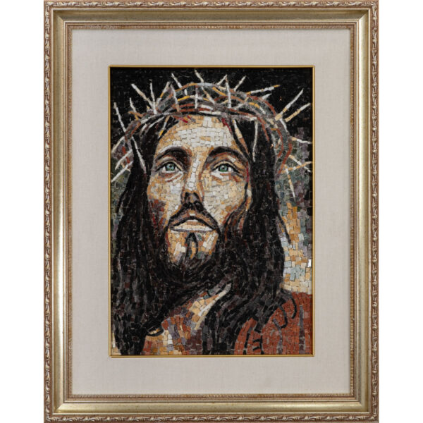 Jesus with crown of thornes Mosaic Art Gallery Rome
