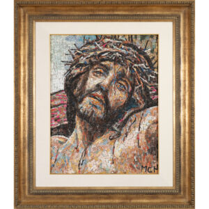 Jesus with Crown of thornes Mosaic Art Gallery Rome