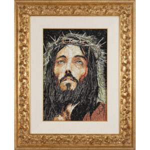 Jesus with Crown of thornes Mosaic Art Gallery Rome