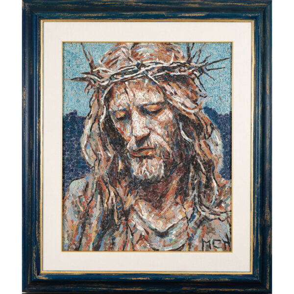 Jesus with crown of thornes Mosaic Art Gallery Rome