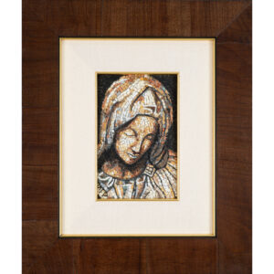 Virgin face in the Pietà Mosaic Art Gallery Rome
