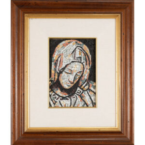 Virgin expression in the Pietà Mosaic Art Gallery Rome