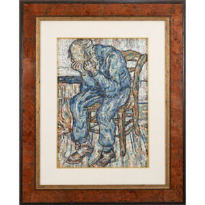 Van Gogh suffering old man Mosaic Art Gallery Rome